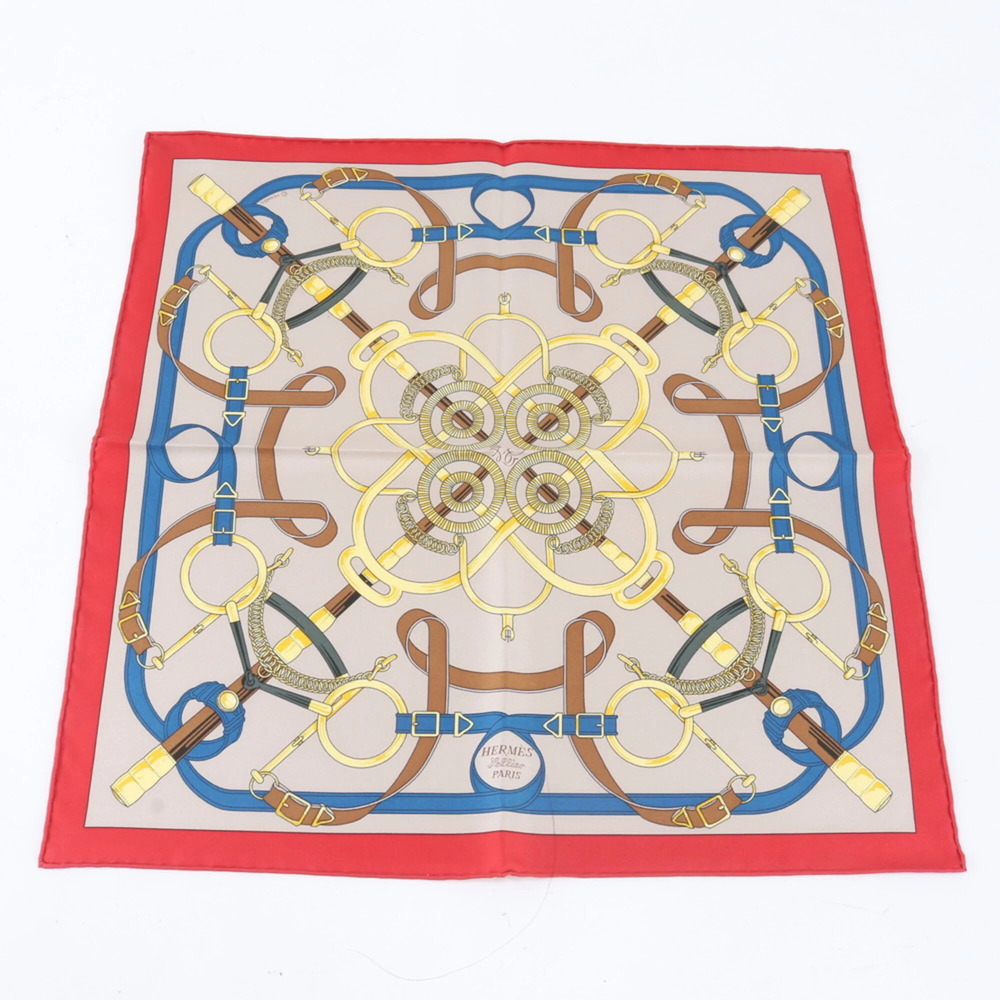 HERMES Black Silk Scarf
